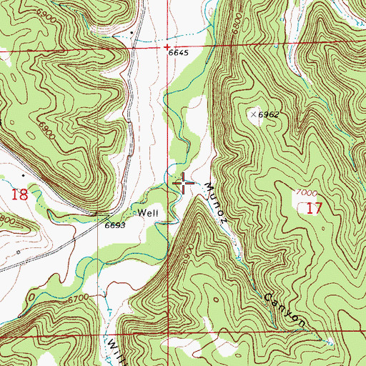 Topographic Map of Munoz Canyon, CO