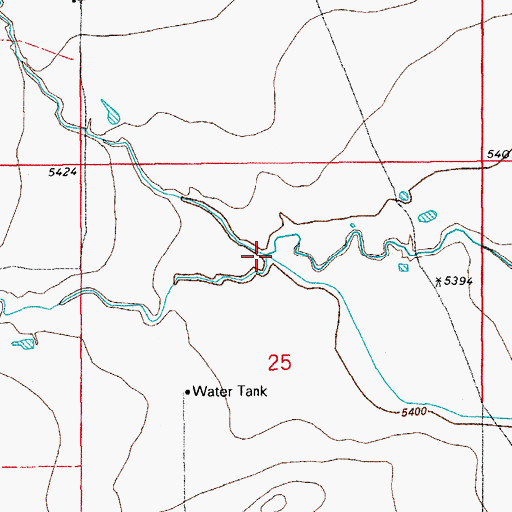 Topographic Map of Blackwell Arroyo, CO
