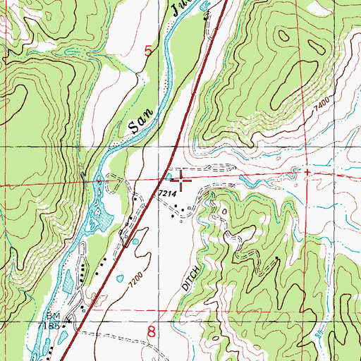 Topographic Map of Dry Gulch, CO