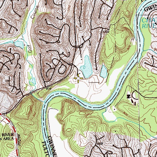 Topographic Map of Geosphere Environmental Education Training Center, GA