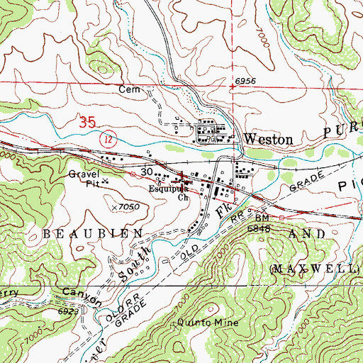 Topographic Map of Esquipula Church, CO