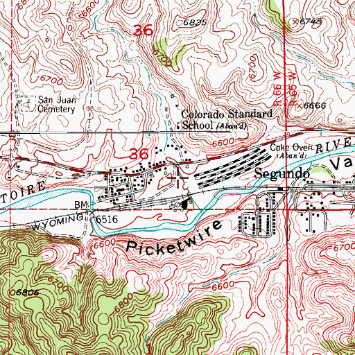 Topographic Map of Smith Canyon, CO