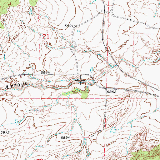 Topographic Map of El Poso Arroyo, CO
