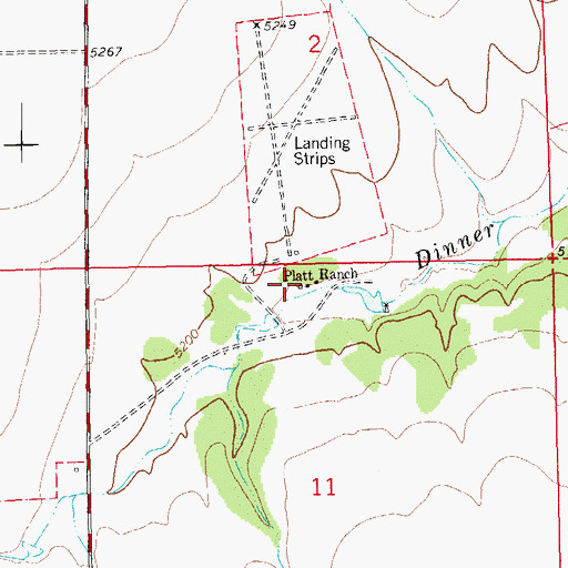 Topographic Map of Platt Ranch, CO