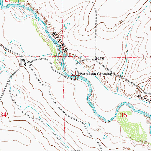 Topographic Map of Patterson Crossing, CO