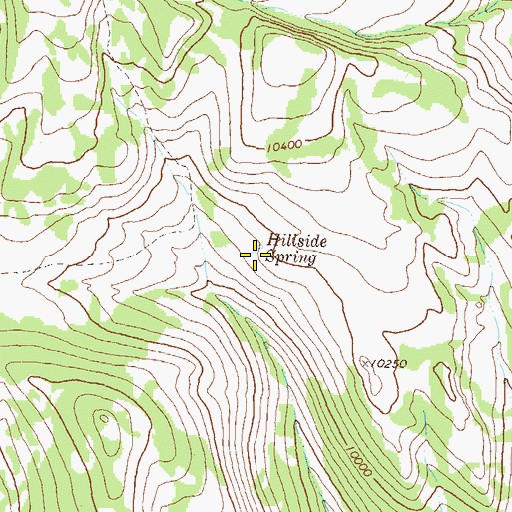 Topographic Map of Hillside Spring, CO