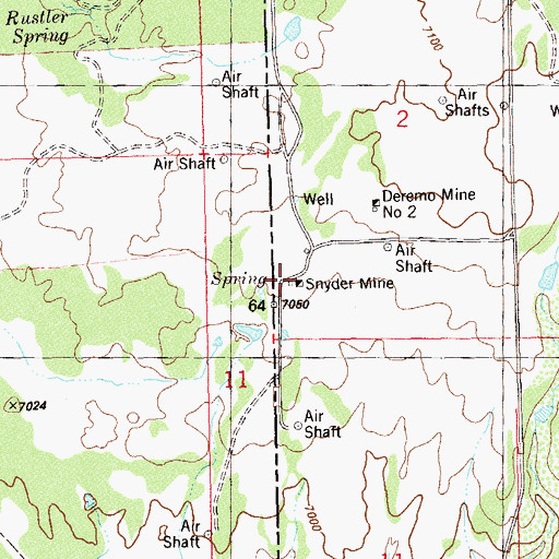 Topographic Map of Snyder Mine, CO