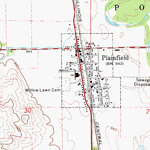 Topographic Map of Nashua - Plainfield Middle School, IA