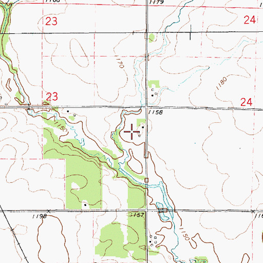 Topographic Map of Devon Woods, IA