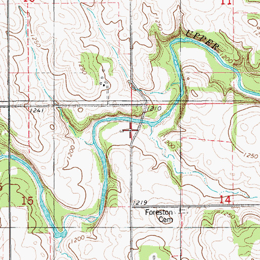 Topographic Map of Forest City (historical), IA
