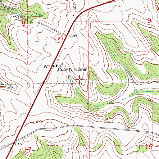 Topographic Map of Allamakee County Home Park, IA