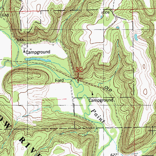 Topographic Map of Yellow River State Forest Trail, IA