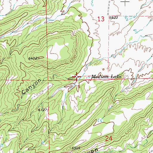 Topographic Map of Medina Canyon, CO