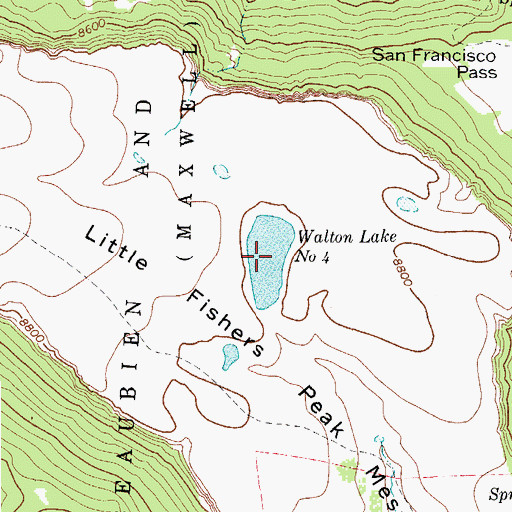 Topographic Map of Walton Lake Number 4, CO