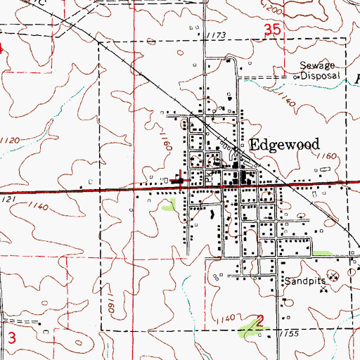 Topographic Map of Edgewood - Colesburg Junior / Senior High School, IA