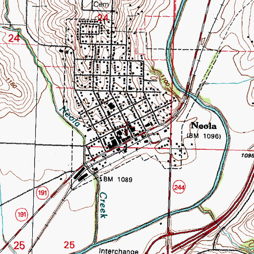 Topographic Map of Cogley Physicians Clinic, IA