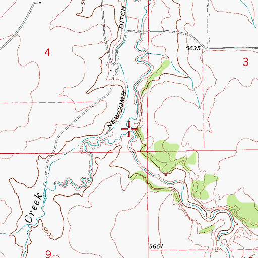 Topographic Map of Doss Arroyo, CO