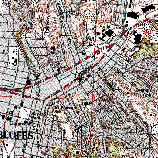 Topographic Map of Broadway United Methodist Church, IA