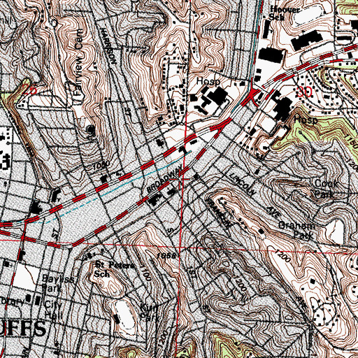 Topographic Map of Blockhouse Site, IA