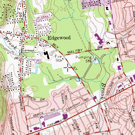 Topographic Map of Barnes Field, CT