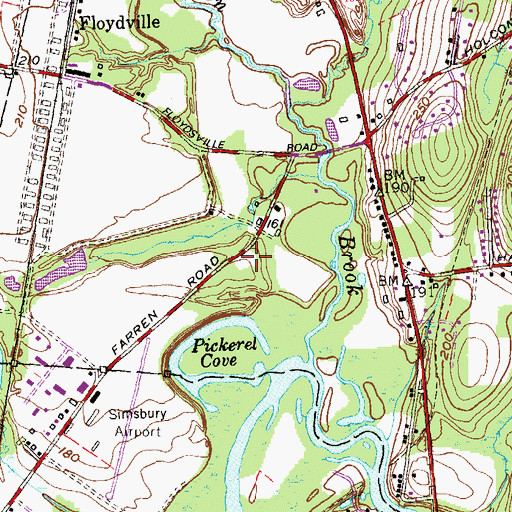 Topographic Map of Beth Hillel Cemetery, CT