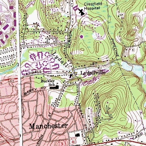 Topographic Map of Church of Christ, CT