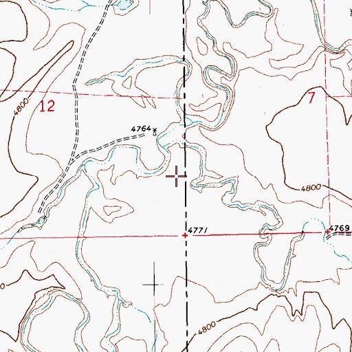 Topographic Map of Cottonwood Valley, CO
