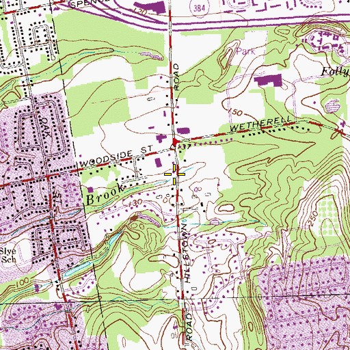 Topographic Map of First Baptist Church, CT