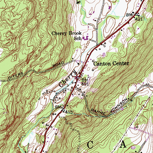 Topographic Map of First Congregational Church, CT