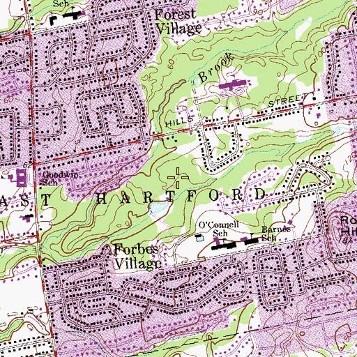 Topographic Map of Hale Music Shell, CT