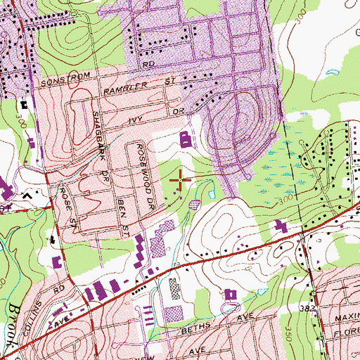 Topographic Map of Kern Park, CT
