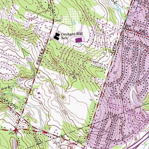 Topographic Map of New River Community Church, CT