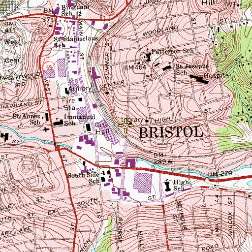 Topographic Map of Pentecostal Zion Church, CT