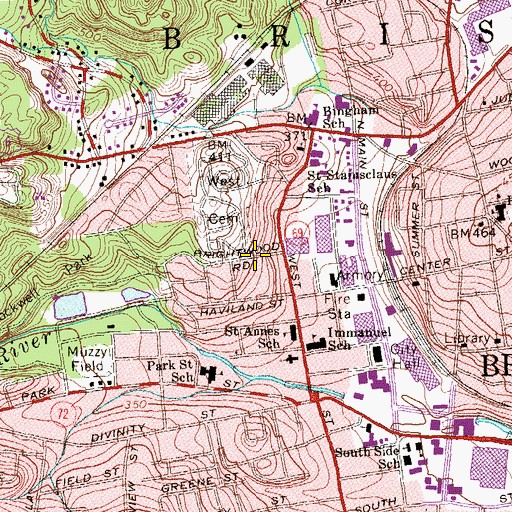 Topographic Map of Saint Demetrios Greek Orthodox Church, CT