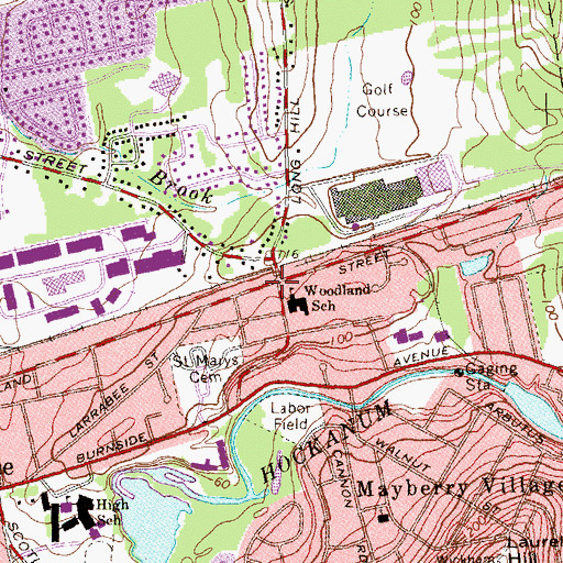 Topographic Map of Wickham Hill, CT