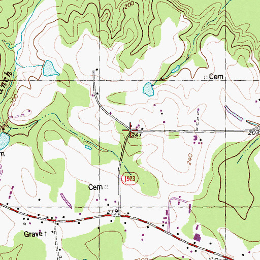 Topographic Map of Tysons School (historical), NC