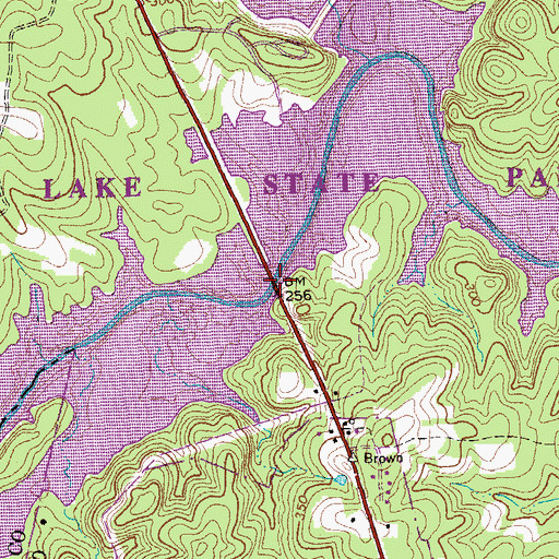Topographic Map of Lawrences Bridge, NC