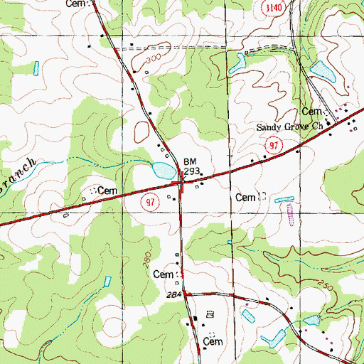 Topographic Map of Old Stanhope (historical), NC