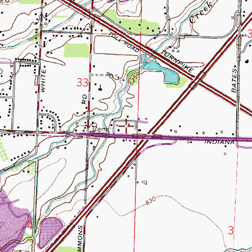 Topographic Map of Glenwood Addition, OH