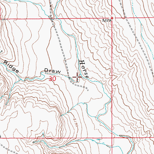 Topographic Map of Seldom Ridge Draw, CO