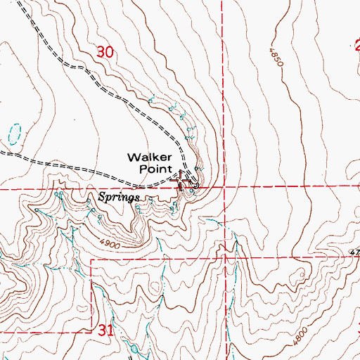 Topographic Map of Walker Point, CO