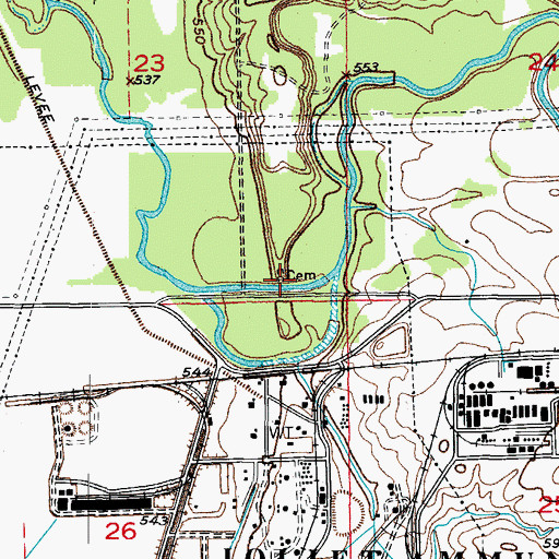 Topographic Map of McCune Cemetery, IL