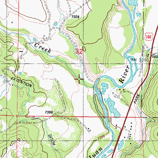 Topographic Map of Jackson Creek, CO