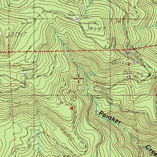 Topographic Map of Painter Falls, OR