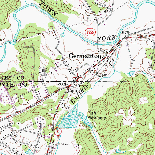 Topographic Map of Saint Philips Episcopal Church, NC