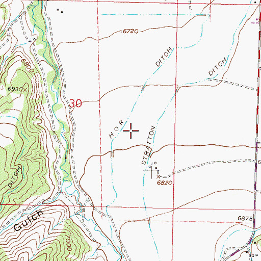 Topographic Map of Ho O R Ditch, CO