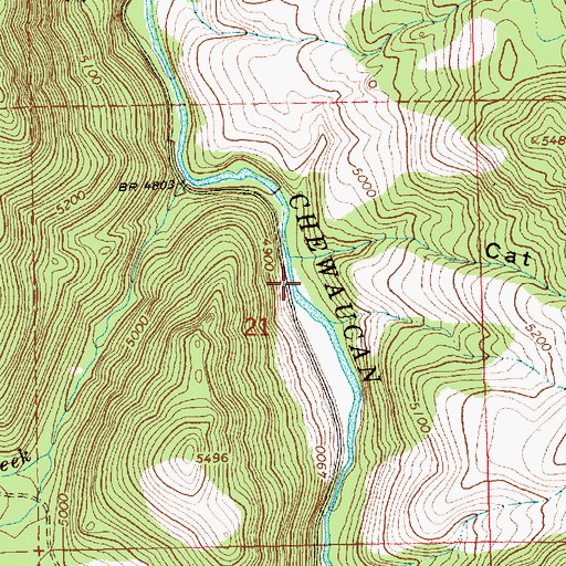 Topographic Map of Jones Crossing Recreation Site, OR