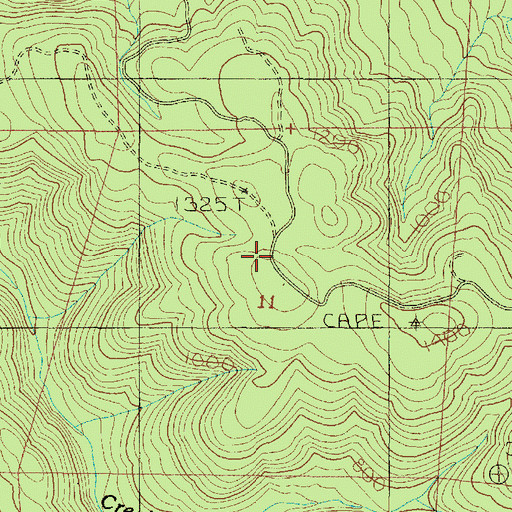 Topographic Map of Horse Creek Horse Camp, OR