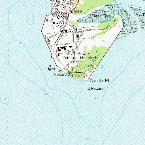 Topographic Map of Battery Nicholson (historical), MD