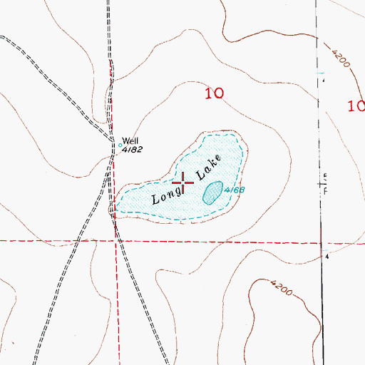 Topographic Map of Long Lake, CO